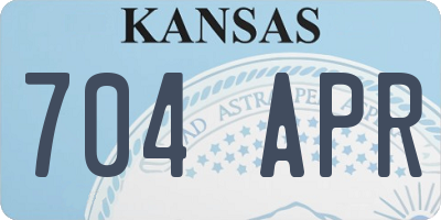KS license plate 704APR