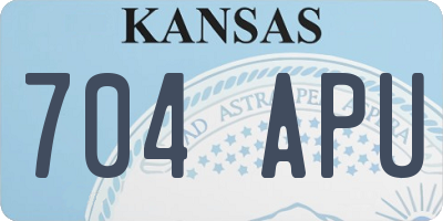KS license plate 704APU