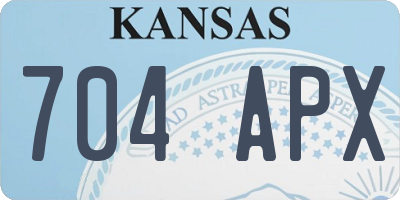 KS license plate 704APX