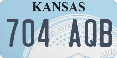 KS license plate 704AQB