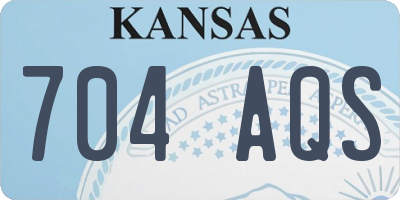 KS license plate 704AQS