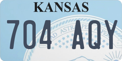 KS license plate 704AQY