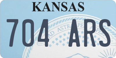 KS license plate 704ARS