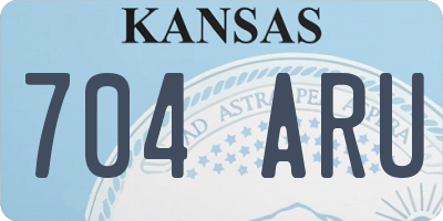 KS license plate 704ARU