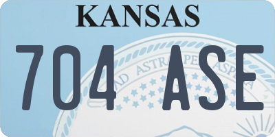 KS license plate 704ASE