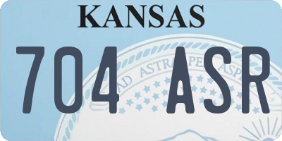 KS license plate 704ASR