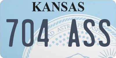 KS license plate 704ASS