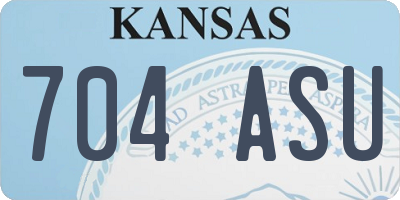 KS license plate 704ASU