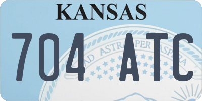 KS license plate 704ATC