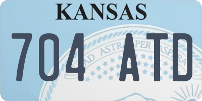 KS license plate 704ATD