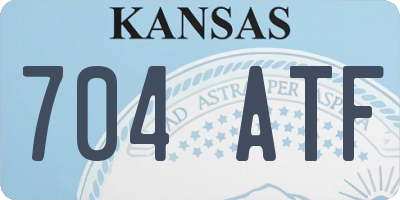 KS license plate 704ATF