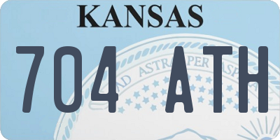 KS license plate 704ATH