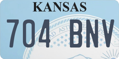 KS license plate 704BNV