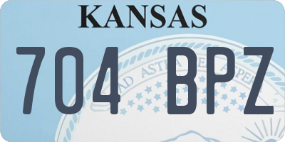 KS license plate 704BPZ