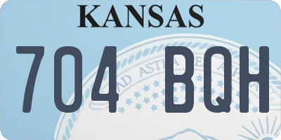 KS license plate 704BQH