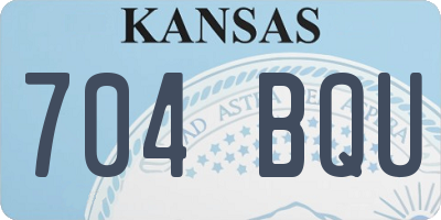 KS license plate 704BQU