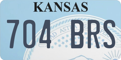 KS license plate 704BRS