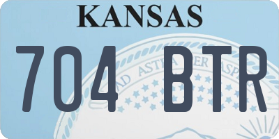 KS license plate 704BTR