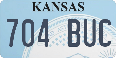KS license plate 704BUC