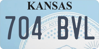 KS license plate 704BVL