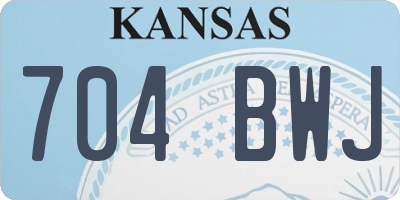 KS license plate 704BWJ