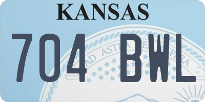 KS license plate 704BWL