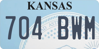 KS license plate 704BWM