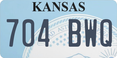 KS license plate 704BWQ
