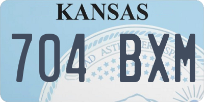 KS license plate 704BXM