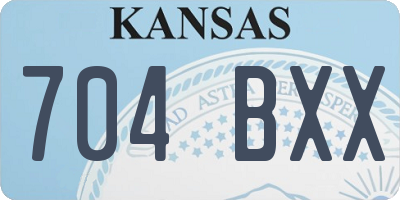 KS license plate 704BXX