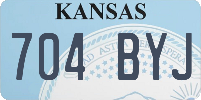 KS license plate 704BYJ