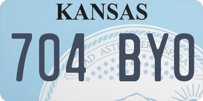 KS license plate 704BYO