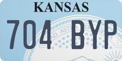 KS license plate 704BYP