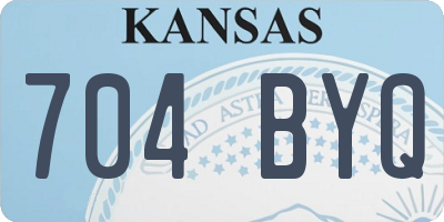 KS license plate 704BYQ
