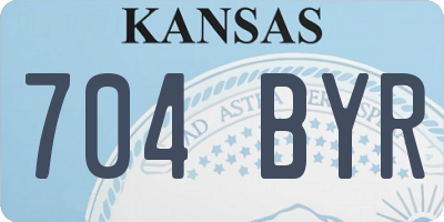 KS license plate 704BYR