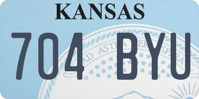 KS license plate 704BYU