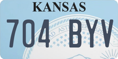 KS license plate 704BYV