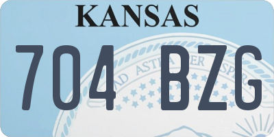 KS license plate 704BZG