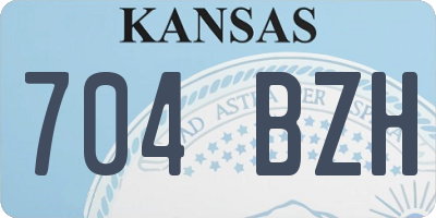 KS license plate 704BZH