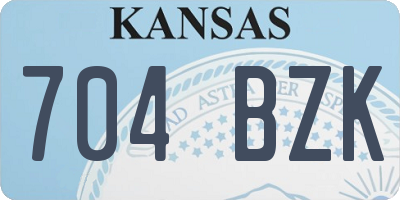 KS license plate 704BZK