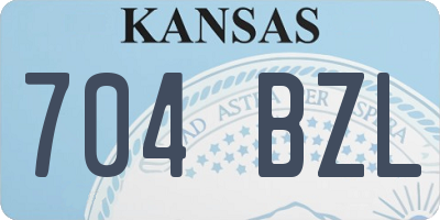 KS license plate 704BZL