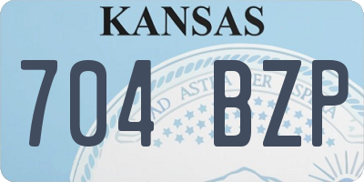 KS license plate 704BZP