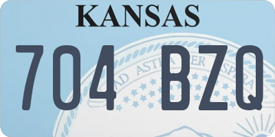 KS license plate 704BZQ