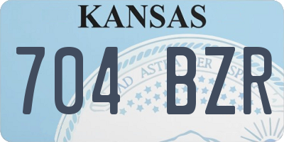 KS license plate 704BZR