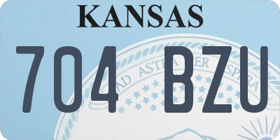 KS license plate 704BZU
