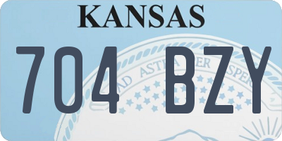 KS license plate 704BZY