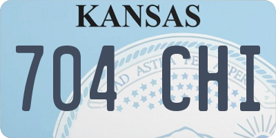 KS license plate 704CHI