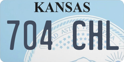 KS license plate 704CHL