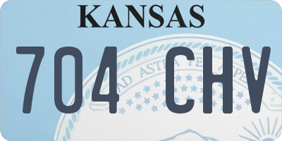 KS license plate 704CHV