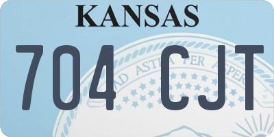KS license plate 704CJT
